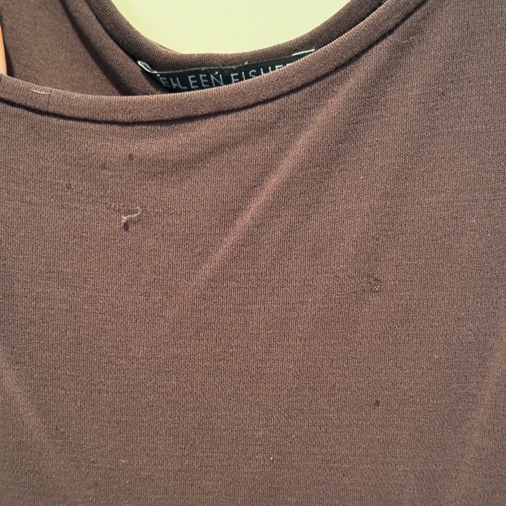 Eileen Fisher Silk Brown Tank + Jacket - Picture 10 of 14